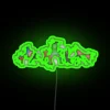 Bold superhero-inspired RGB neon wall art decoration for modern spaces.
