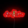 Superhero Logo Neon Sign with Color-Changing RGB Effect Illumination