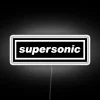 Vibrant supersonic rgb neon signs add modern ambiance to any space.
