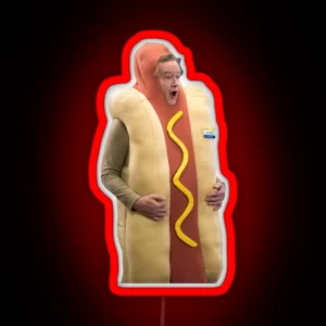 Superstore Glenn Sturgis Hotdog Costume Halloween RGB Neon Sign