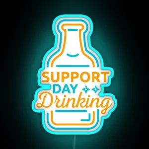 Support Day Drinking Drinking Games Led Beer Lover Gift Craft Beer Leds Beer Gifts Men Beer Gifts For Dad Beer Clothing Funny Beer Gift Beer Pong RGB Neon Sign