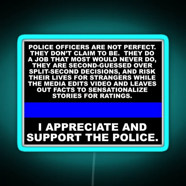 SUPPORT THE POLICE RGB Neon Sign
