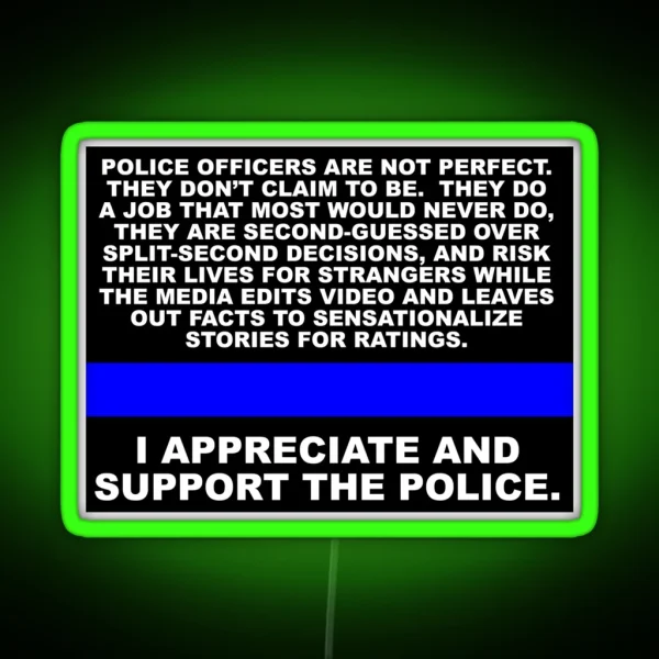SUPPORT THE POLICE RGB Neon Sign