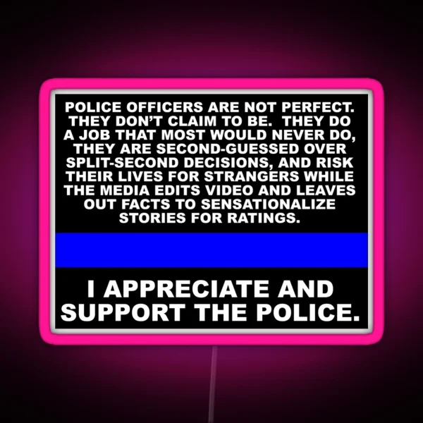 SUPPORT THE POLICE RGB Neon Sign