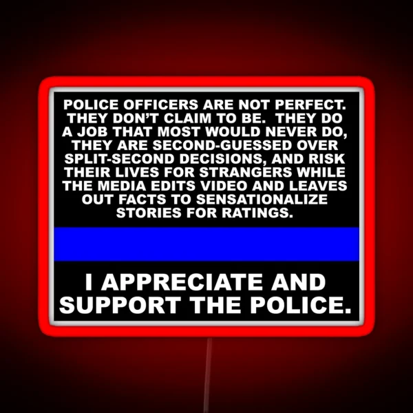 SUPPORT THE POLICE RGB Neon Sign