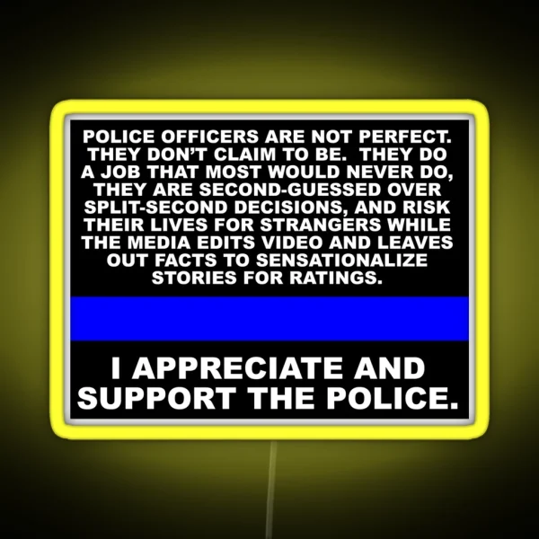 SUPPORT THE POLICE RGB Neon Sign