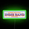 Indie Music Lover's Unique RGB Neon Sign Home Decor Accent