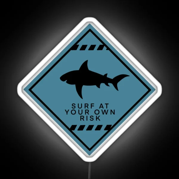 Surf At Your Own Risk RGB Neon Sign