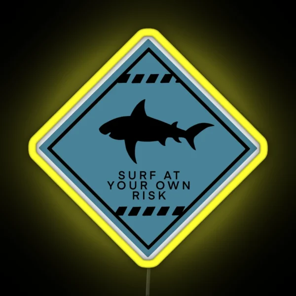 Surf At Your Own Risk RGB Neon Sign