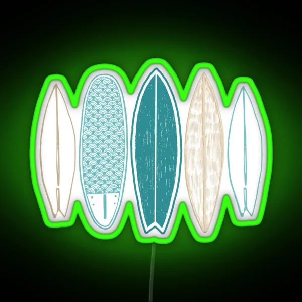 Surfboard RGB Neon Sign