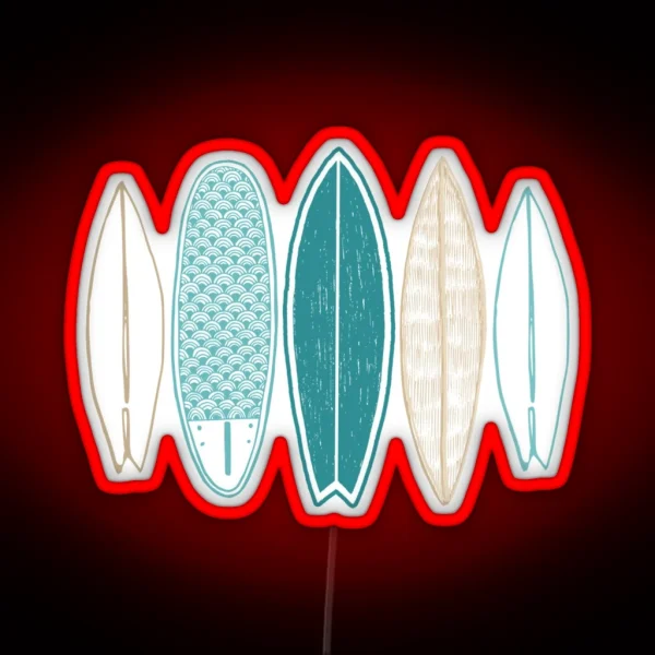 Surfboard RGB Neon Sign