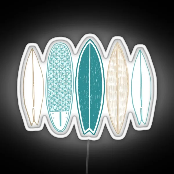 Surfboard RGB Neon Sign