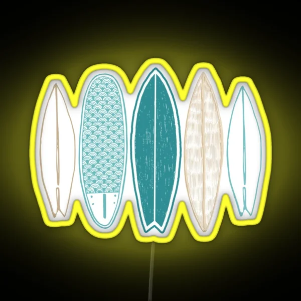 Surfboard RGB Neon Sign