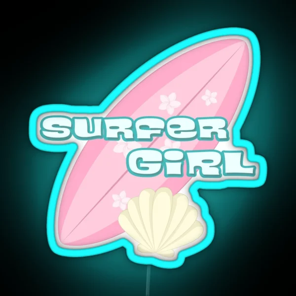 Surfer Girl RGB Neon Sign