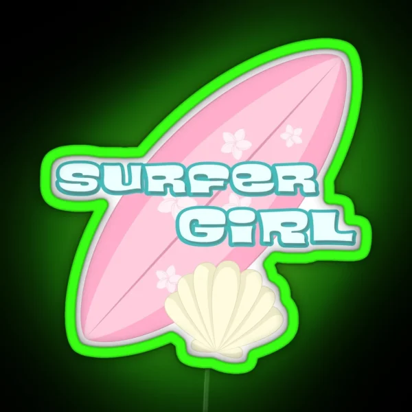 Surfer Girl RGB Neon Sign