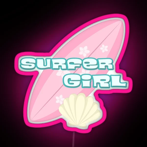 Surfer Girl RGB Neon Sign