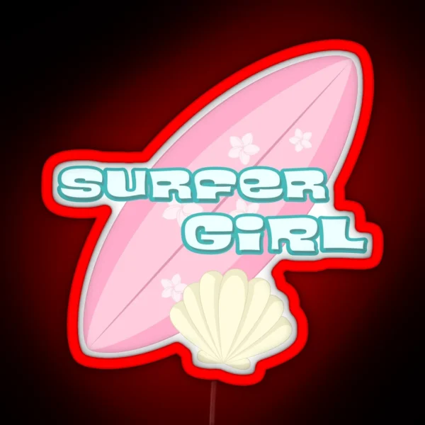 Surfer Girl RGB Neon Sign