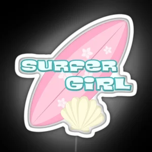 Surfer Girl RGB Neon Sign