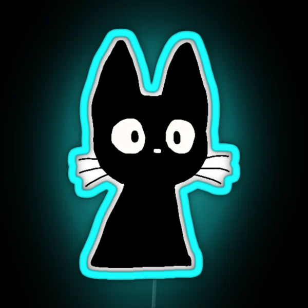 Surprised Cute Kitten RGB Neon Sign