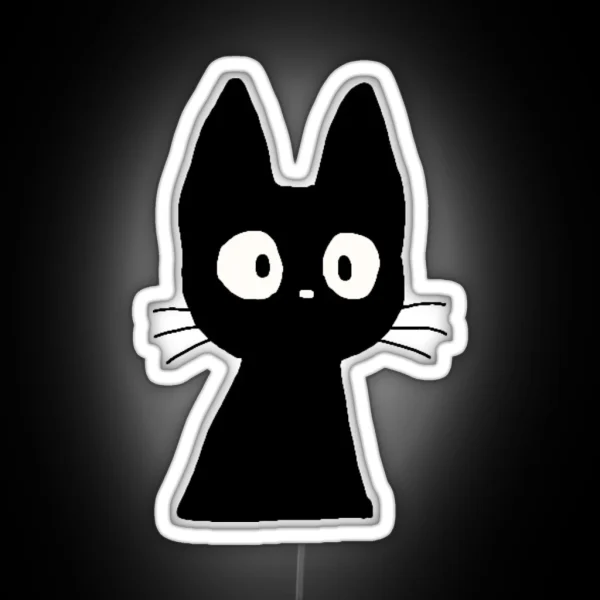 Surprised Cute Kitten RGB Neon Sign