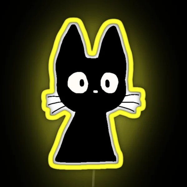 Surprised Cute Kitten RGB Neon Sign