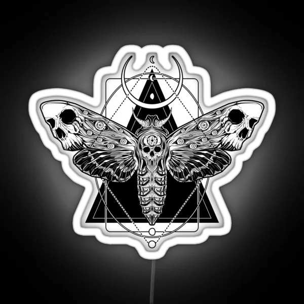 Surreal Death Moth RGB Neon Sign