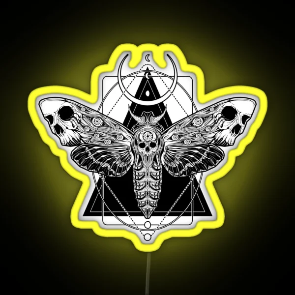 Surreal Death Moth RGB Neon Sign