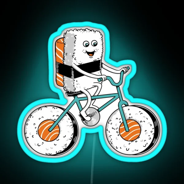 Sushi Bicycle RGB Neon Sign