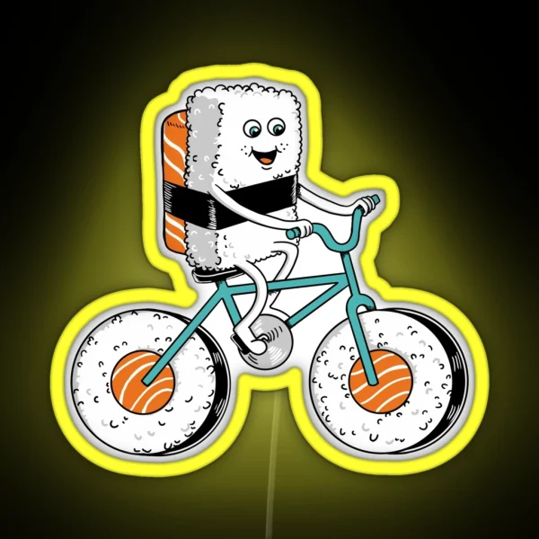 Sushi Bicycle RGB Neon Sign