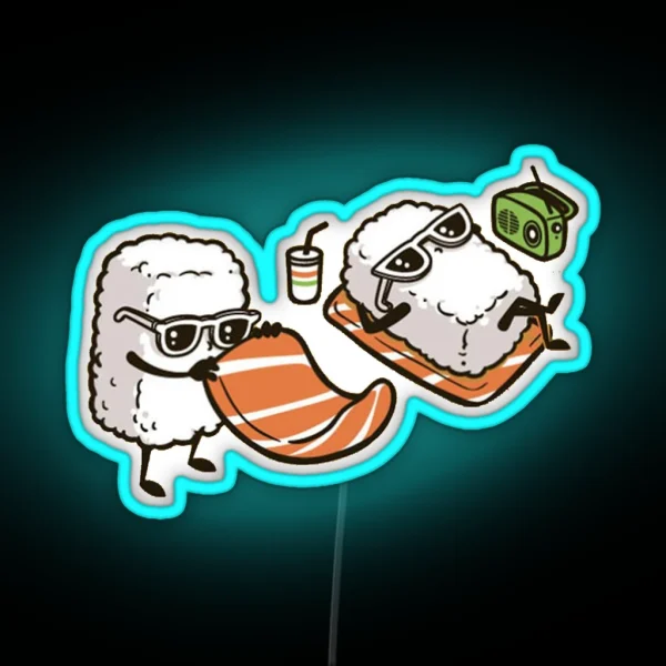 Sushi On The Beach RGB Neon Sign