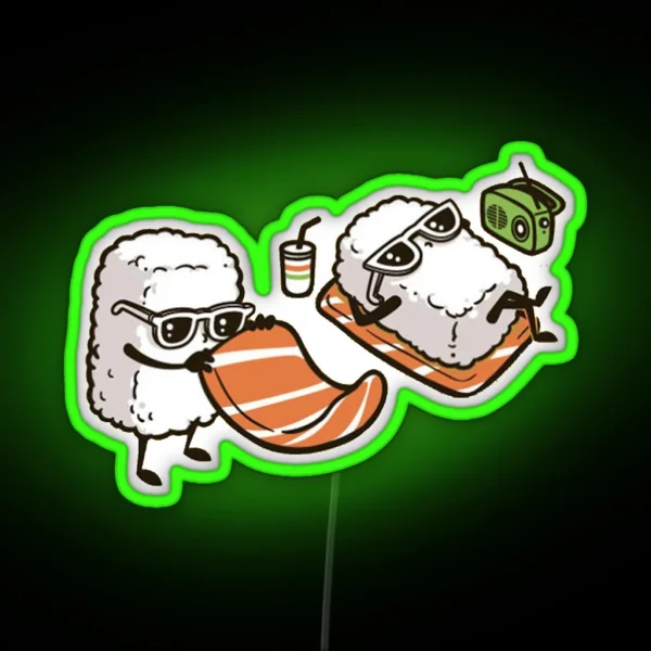 Sushi On The Beach RGB Neon Sign