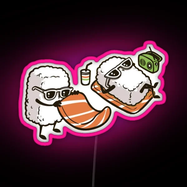 Sushi On The Beach RGB Neon Sign