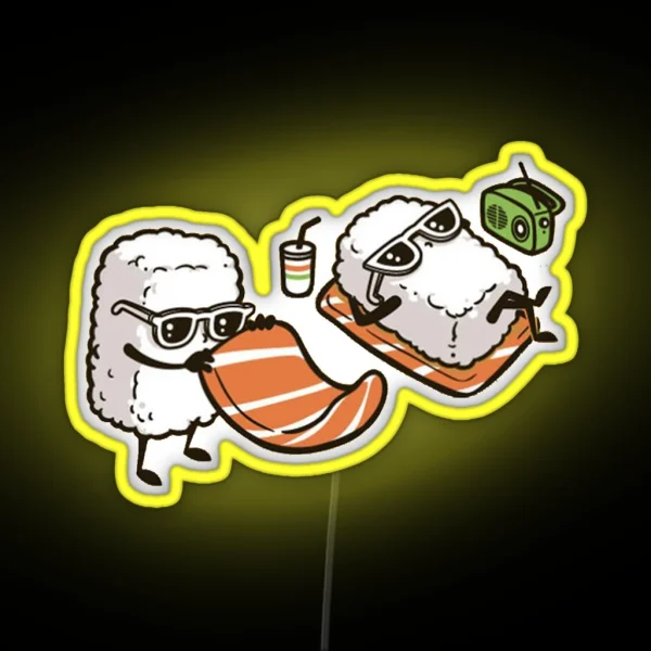 Sushi On The Beach RGB Neon Sign