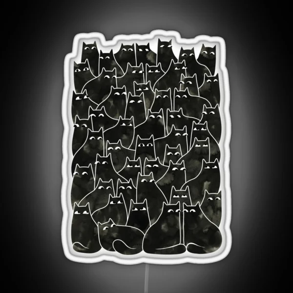 Suspicious Cats RGB Neon Sign