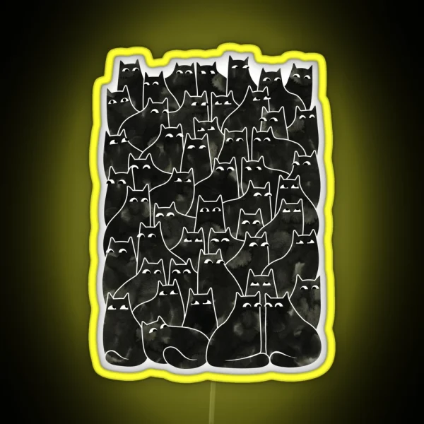 Suspicious Cats RGB Neon Sign