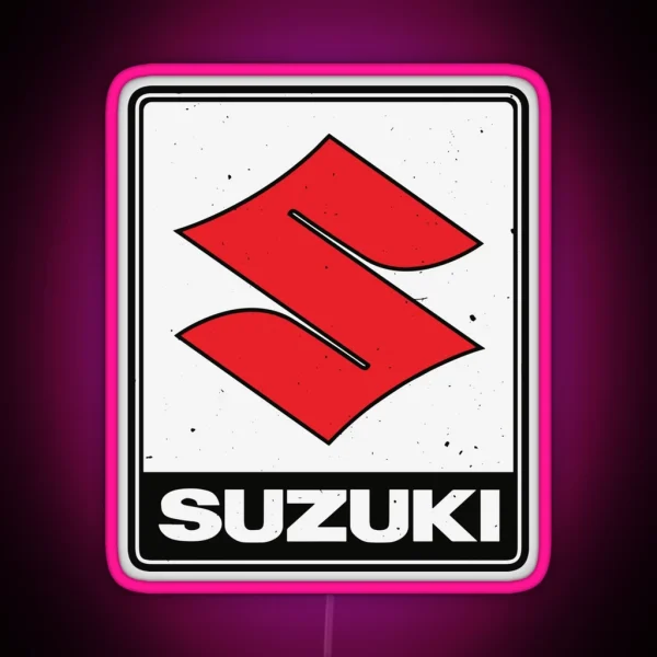 Suzuki Motorcycles Vintage 70 S Logo RGB Neon Sign