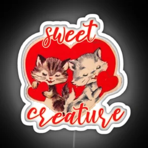 Sweet Creature Cats RGB Neon Sign