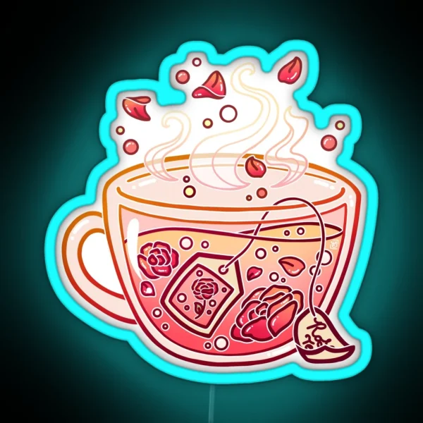Sweet Rose Tea RGB Neon Sign