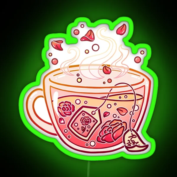 Sweet Rose Tea RGB Neon Sign