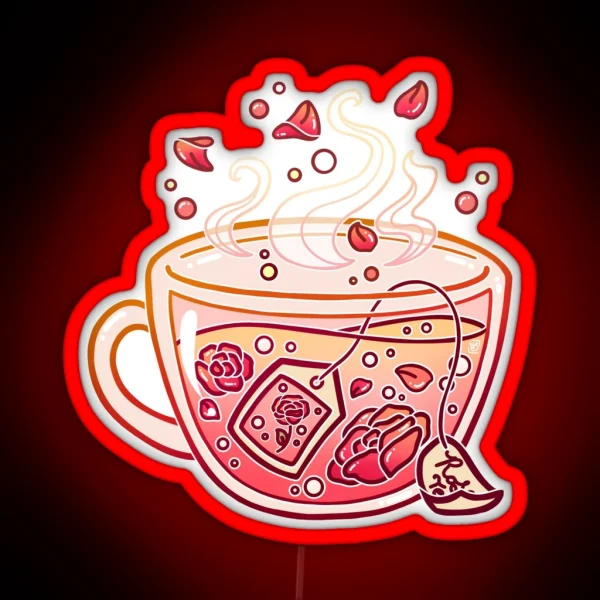Sweet Rose Tea RGB Neon Sign