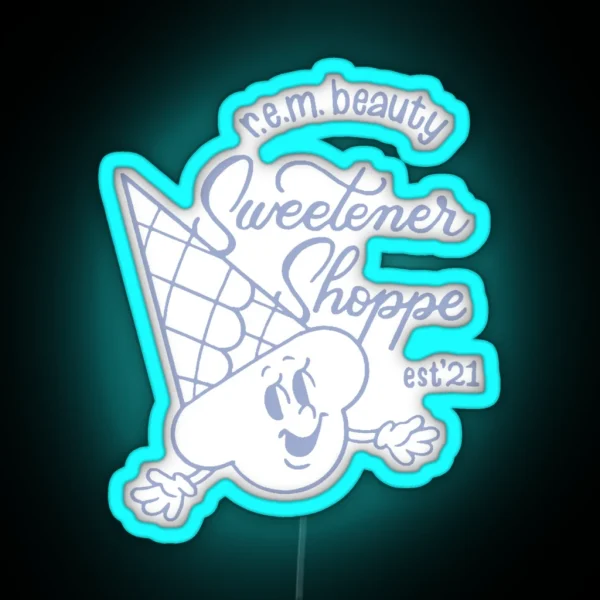 Sweetener Shoppe Blue RGB Neon Sign
