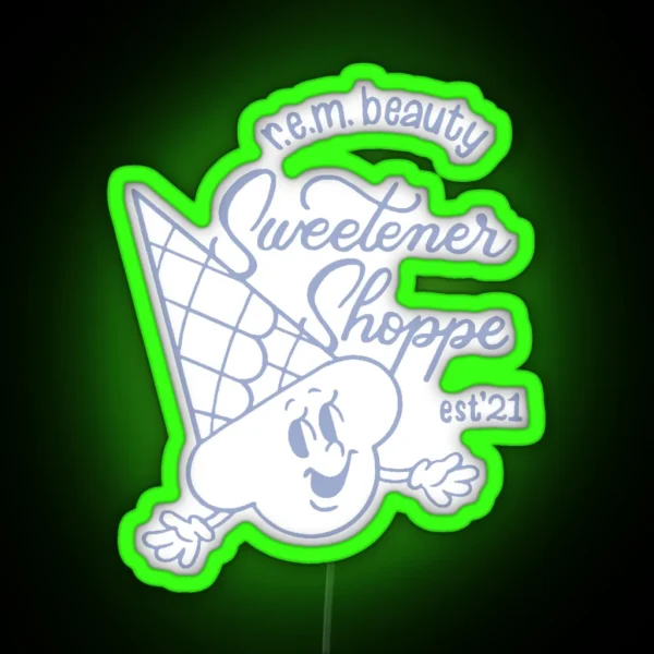 Sweetener Shoppe Blue RGB Neon Sign