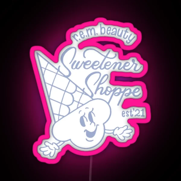 Sweetener Shoppe Blue RGB Neon Sign