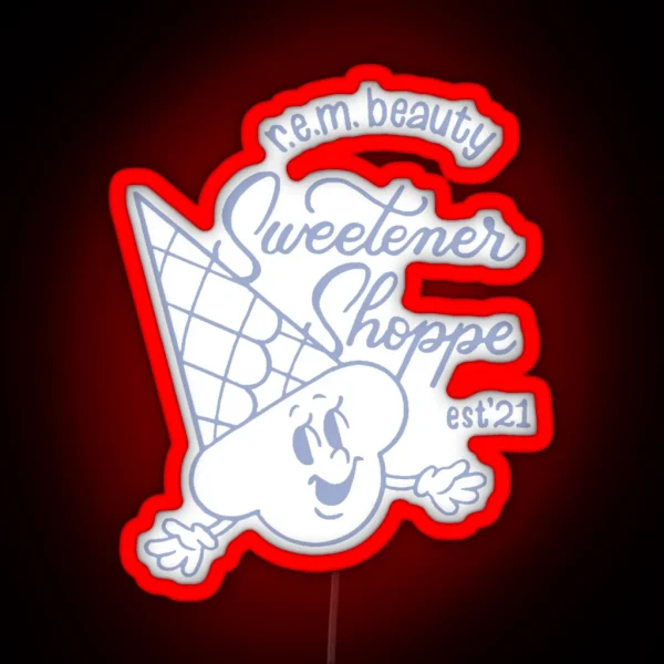 Sweetener Shoppe Blue RGB Neon Sign