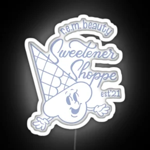 Sweetener Shoppe Blue RGB Neon Sign