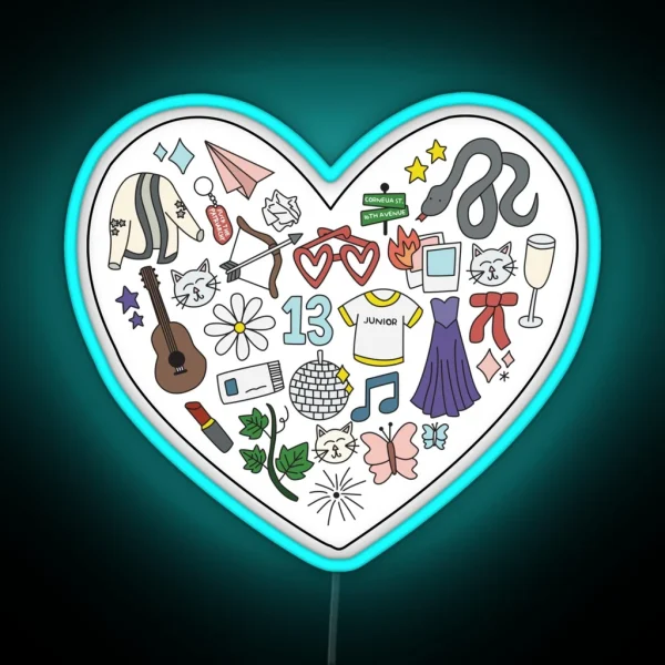 Swiftie Heart RGB Neon Sign