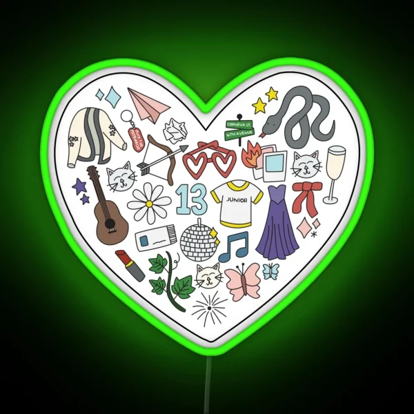 Swiftie Heart RGB Neon Sign