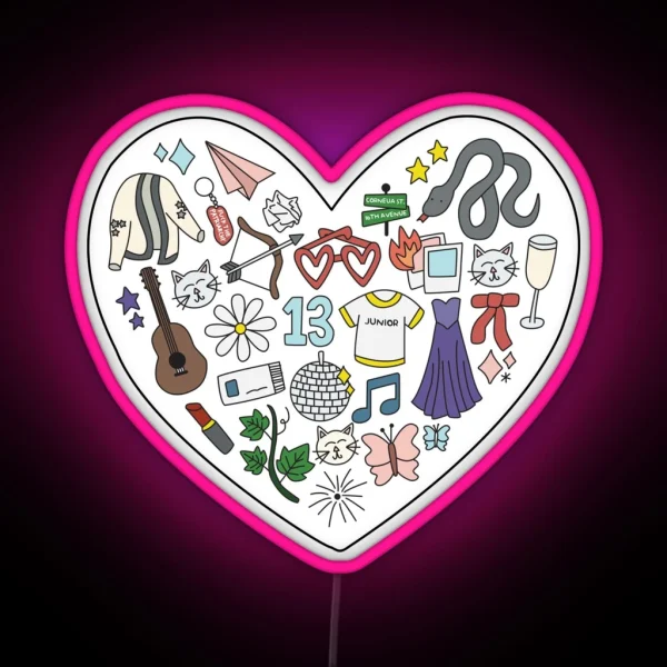 Swiftie Heart RGB Neon Sign