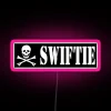 Illuminated Swiftie Skull Neon Sign with Vibrant Color-Changing RGB Lights