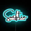 Neon Taylor Swift fan era inspired heart shaped decorative sign